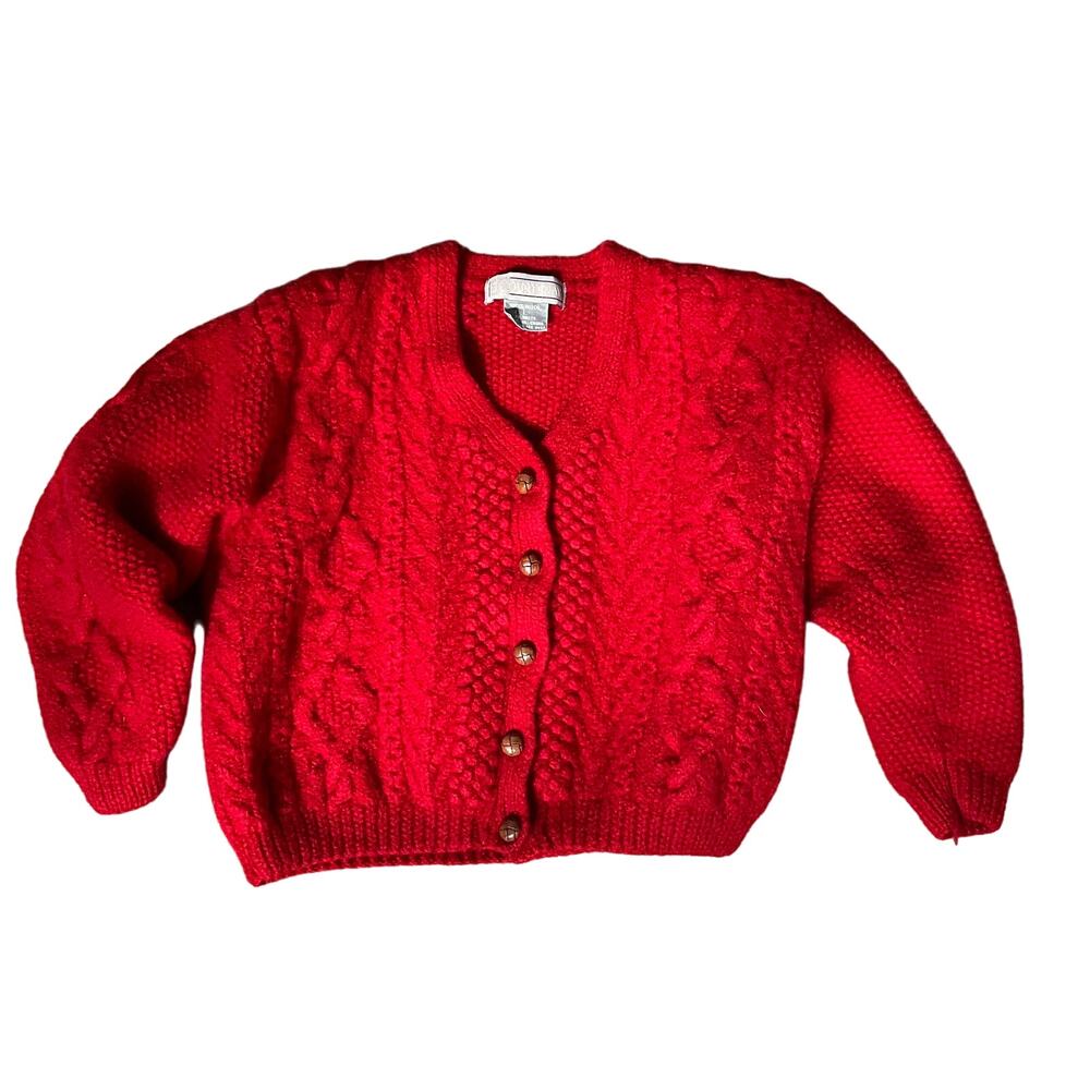 Child's Red Wool Courtenay Sweater Size Large